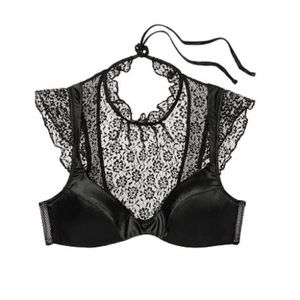 VS Floral High Neck Bra, 32D, NWT